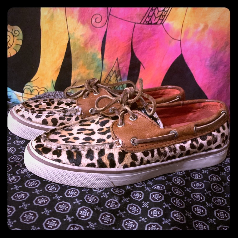 Sperry top siders- cheetah print